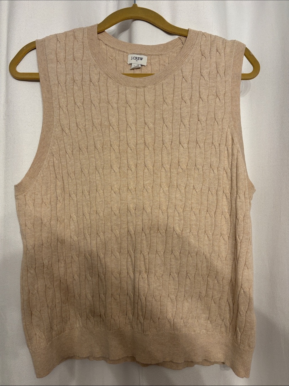 J. Crew Beige Cable Knit Sleeveless Tank